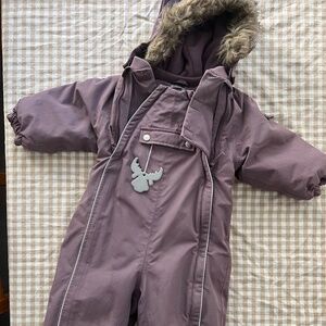 Wheat Snow Suit 18-24 month zip up hooded one piece